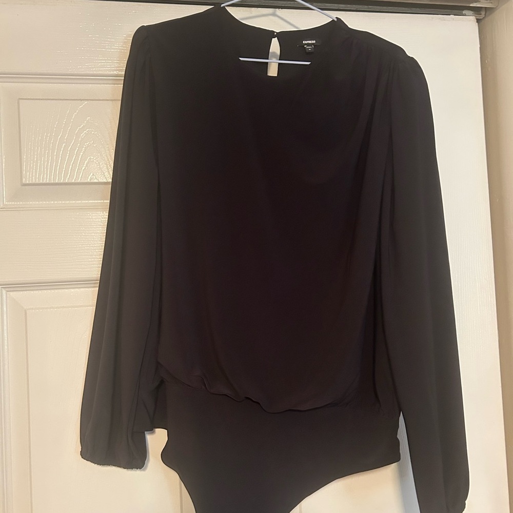 Express Black Long Sleeve Bodysuit